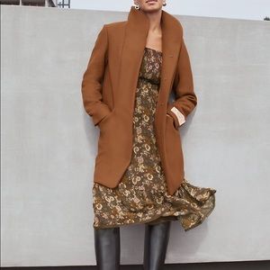 Aritzia Cocoon Wool Coat in colour Cigar